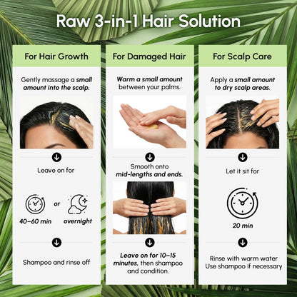 MAREE Batana Öl für Haarwachstum – 100% natürliches Batana-Öl aus Honduras – Roh, unraffiniert – Fördert Dichte, Stärke und beruhigt die Kopfhaut – für Frauen und Männer