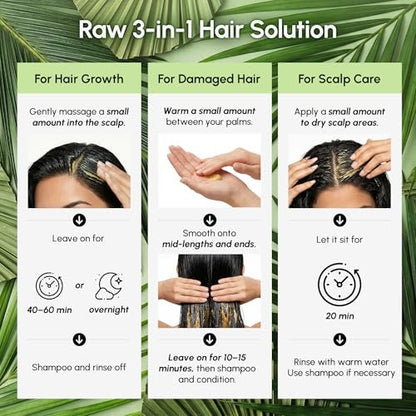 MAREE Batana Öl für Haarwachstum – 100% natürliches Batana-Öl aus Honduras – Roh, unraffiniert – Fördert Dichte, Stärke und beruhigt die Kopfhaut – für Frauen und Männer