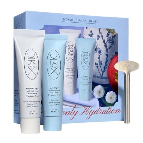 Dieux Heavenly Hydration Hydrate, Glow & Firm Kit: Instant Angel Feuchtigkeitscreme + Air Angel Gel Creme + Squeeze Key