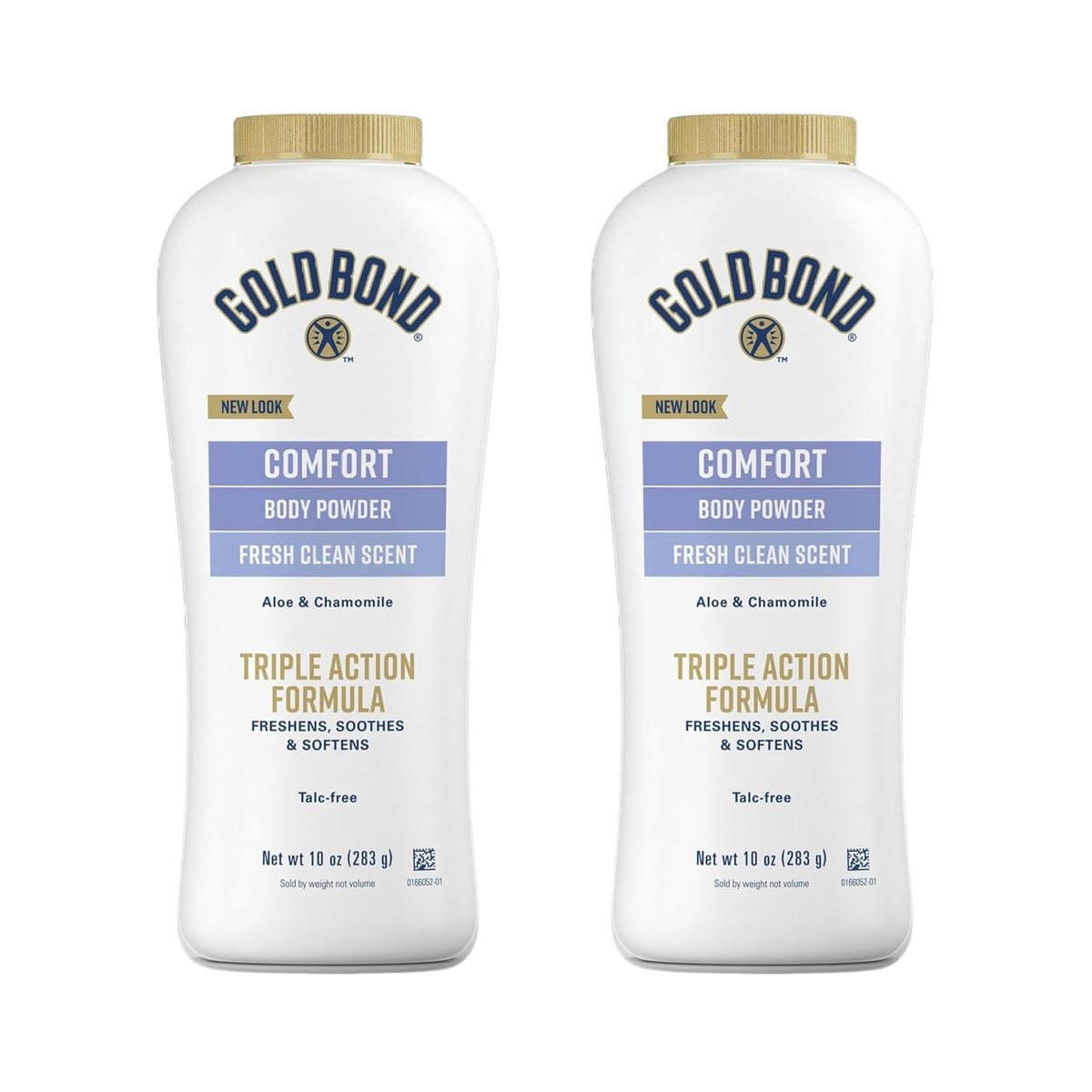 Gold Bond Comfort Body Powder, 10 oz., Talkfrei, Frischer Sauberer Duft mit Aloe & Kamille, 2er-Pack