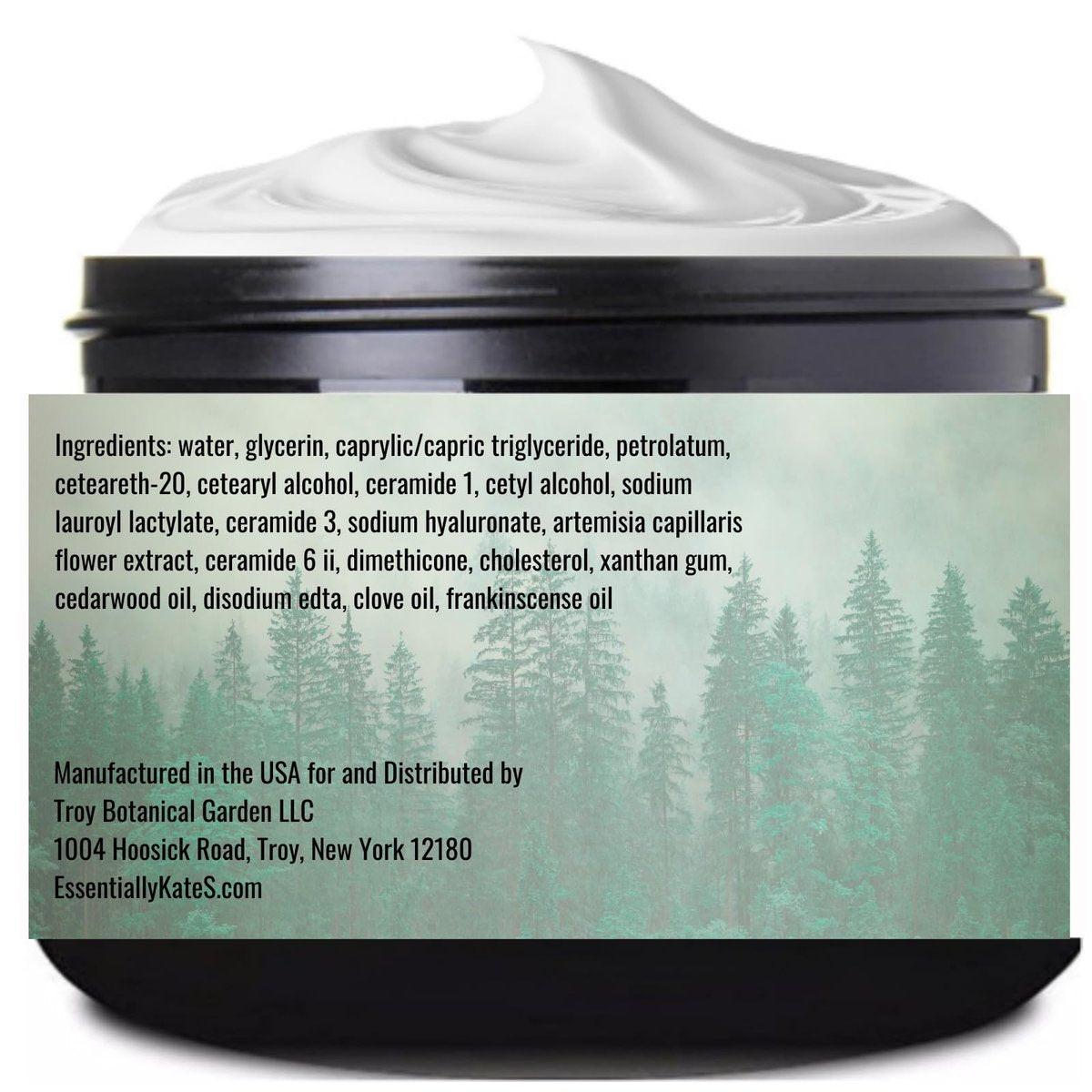 Cedarwood + Clove + Frankincense "Woodland Blend" Lotion 4 oz - Mit Ceramiden 1, 3 und 6II - Eine erdende Körpertherapie zur Wiederherstellung des inneren Gleichgewichts