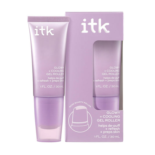 ITK Feuchtigkeitsspendendes Gesichtsserum mit Niacinamid und Peptiden – Glow Roller für pralle, strahlende Haut, Make-up-Grundlage