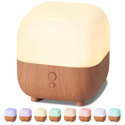 InnoGear 150ml Aroma-Diffuser – 5-in-1 Ultraschall-Diffusor für Zuhause, 8 LED-Farben, leiser Mini-Luftbefeuchter für Büro & Zimmer (Gelb, Mittel)