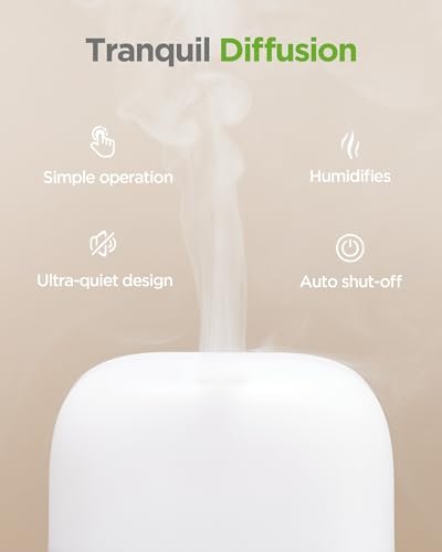 InnoGear 150ml Aroma-Diffuser – 5-in-1 Ultraschall-Diffusor für Zuhause, 8 LED-Farben, leiser Mini-Luftbefeuchter für Büro & Zimmer (Gelb, Mittel)