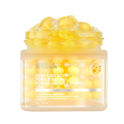Deep Collagen Capsule Cream mit PDRN & Retinol – Microneedling Anti-Aging Gesichtsfeuchtigkeitscreme für Festigkeit, Faltenpflege & Elastizität, 2,37 fl.oz