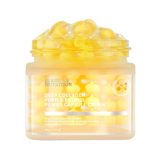 Deep Collagen Capsule Cream mit PDRN & Retinol – Microneedling Anti-Aging Gesichtsfeuchtigkeitscreme für Festigkeit, Faltenpflege & Elastizität, 2,37 fl.oz