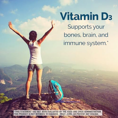 Nature's Wonder Vitamin D3 2000 IE (50 µg) - 360 Weichkapseln, 1-Jahresvorrat für Knochengesundheit, Immunsystem und Calciumaufnahme, glutenfrei