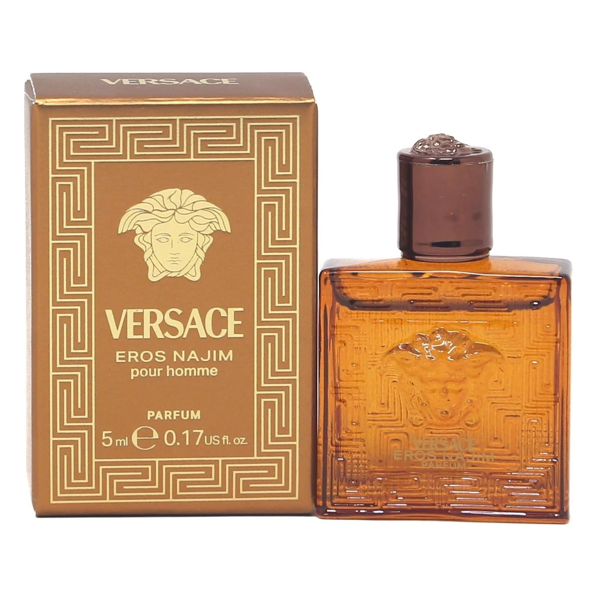 Versace Eros Najim Parfum Mini für Herren – 0,17 oz Reisegröße, Eau de Parfum