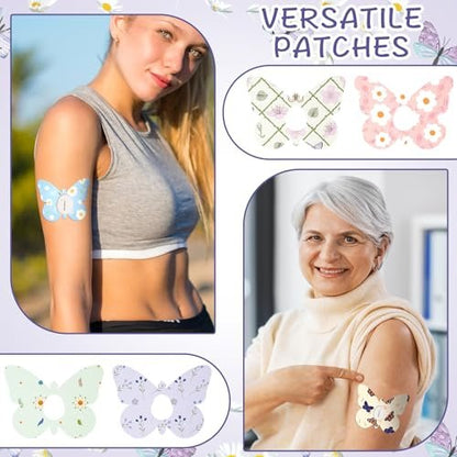 Geiserailie 32-teilige Klebepflaster für Dexcom G7 – CGM-Patches, Schmetterlingsband-Aufkleber, wasserdicht, schweißfest, flexibel, atmungsaktiv, vorgeschnitten, langlebig
