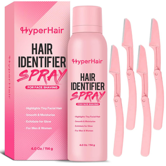HyperHair Haaridentifikationsspray für die Gesichtsenthaarung – Feuchtigkeitsspendendes Dermaplaning Spray für alle Hauttypen