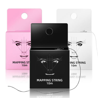 JimKing Augenbrauen-Mapping-Faden, Messwerkzeug, vorgestanzter Microblading-Faden, Premium-Markierungslinie zur Formgebung, Fadenlinien-Werkzeug, 32 Fuß (10 Meter) pro Box, 3er-Pack