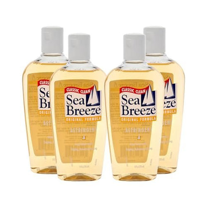 Sea Breeze Astringent Original - Gesichtsreiniger mit Kampfer und natürlichen Ölen für tiefenwirksame Porenreinigung - Gesichtsreiniger für frische, klare Haut - 4er-Pack