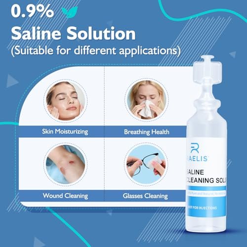 RAELIS Kochsalzlösung, 150 ml / 5,28 FL OZ, normale Lösung für den mehrfachen Haushaltsgebrauch, 5 ml pro Portion, 30 Stück pro Box