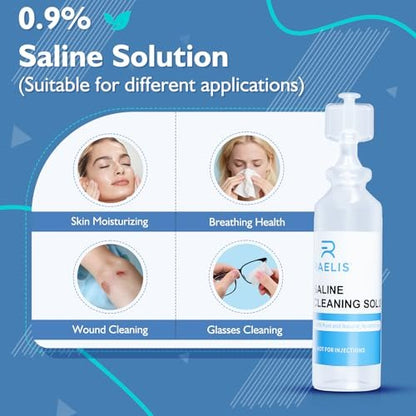 RAELIS Kochsalzlösung, 150 ml / 5,28 FL OZ, normale Lösung für den mehrfachen Haushaltsgebrauch, 5 ml pro Portion, 30 Stück pro Box