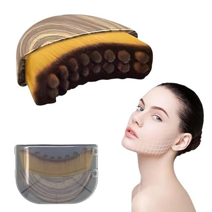 Lymphatische Kontur-Gesichtsbürste & Gua Sha Werkzeug – Superweiches Gesichts-Drainage-Massagegerät gegen Schwellungen, Kieferpartie-Modellierung & Hautstraffung, ergonomisches tragbares Schönheitswerkzeug für empfindliche Haut