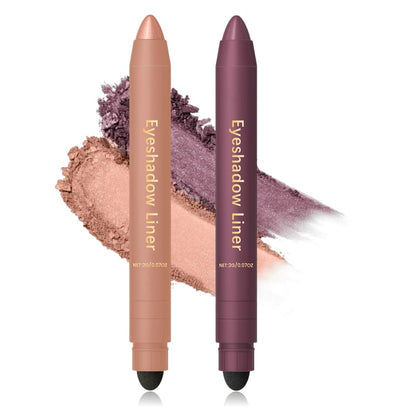 rexibuz Shadow Liner 2-in-1 Eyeliner Eyeshadow Duo – Champagner Gold & Pflaume – wasserfest, langanhaltend & wischfest
