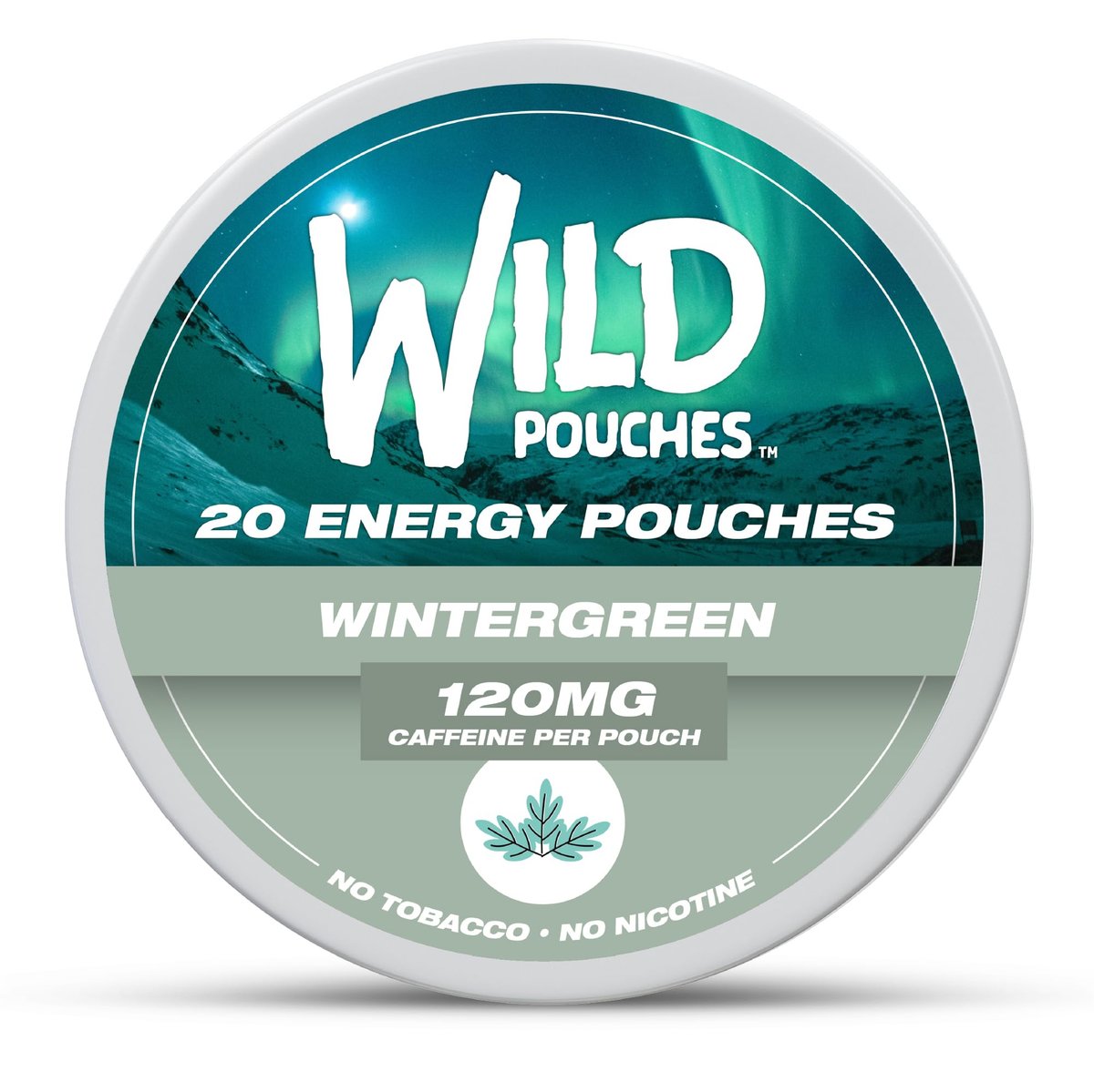 Wild 120mg Koffeinbeutel Nikotinfrei Wintergrün – 20 Energy Pouches – Koffeinbeutel
