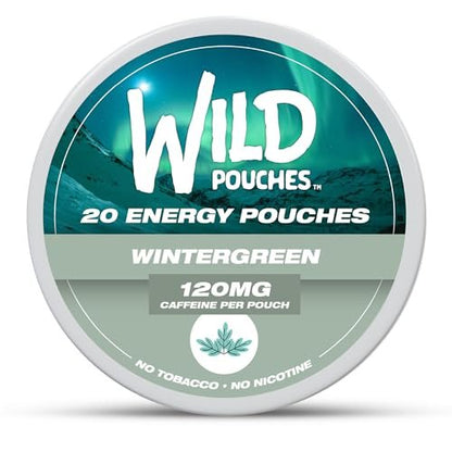Wild 120mg Koffeinbeutel Nikotinfrei Wintergrün – 20 Energy Pouches – Koffeinbeutel
