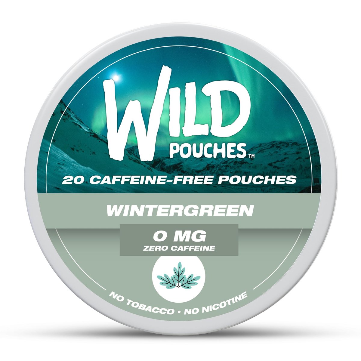 Wild Wintergeen Nikotinfreie Beutel ohne Koffein – 20 koffeinfreie Beutel