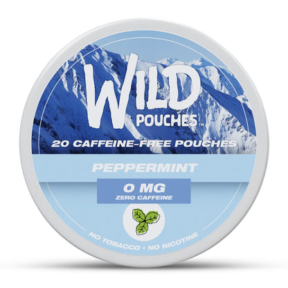 Wild 0mg Nikotinfreie Beutel ohne Koffein Pfefferminz – 20 koffeinfreie Beutel