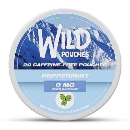 Wild 0mg Nikotinfreie Beutel ohne Koffein Pfefferminz – 20 koffeinfreie Beutel