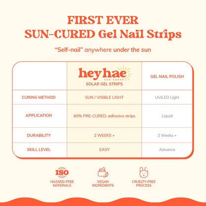 Heyhae Semi-Cured Gel-Nagelstreifen | Keine LED-Lampe nötig | Herbst, Grau, Uni | Einfaches Auftragen & Entfernen, Salonqualität | Inklusive 28 Streifen, 2 Vorbereitungspads, Nagelfeile & Holzstab – Hey, Dove Me Crazy