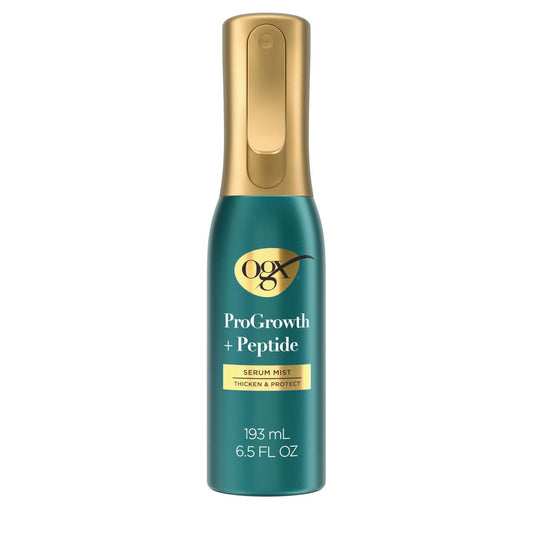 OGX ProGrowth + Peptide Serum Mist Hitzeschutzspray – Verdickt das Haar von der Wurzel bis zur Spitze und schützt vor Haarbruch für sichtbar dickeres, volleres Haar, 6,5 fl. oz.