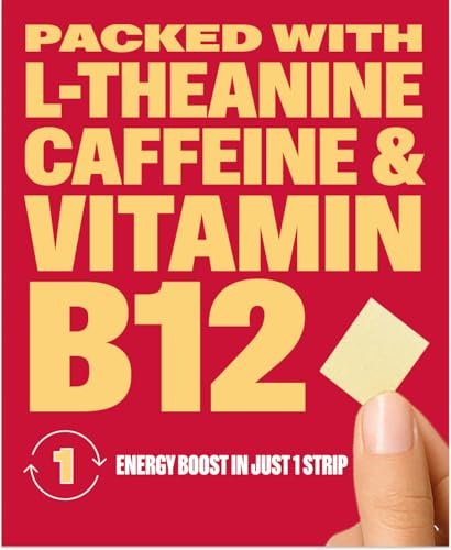 NuStrips™ Schnell lösliche Energie-Streifen mit 50 mg Koffein, L-Theanin & Vitamin B12 – Sofortige Energie & Fokus ohne Zittern oder Crash – Wirkt schneller als Kaffee – Beruhigender Zimt (3 Streifen)