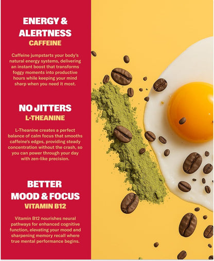 NuStrips™ Schnell lösliche Energie-Streifen mit 50 mg Koffein, L-Theanin & Vitamin B12 – Sofortige Energie & Fokus ohne Zittern oder Crash – Wirkt schneller als Kaffee – Beruhigender Zimt (3 Streifen)