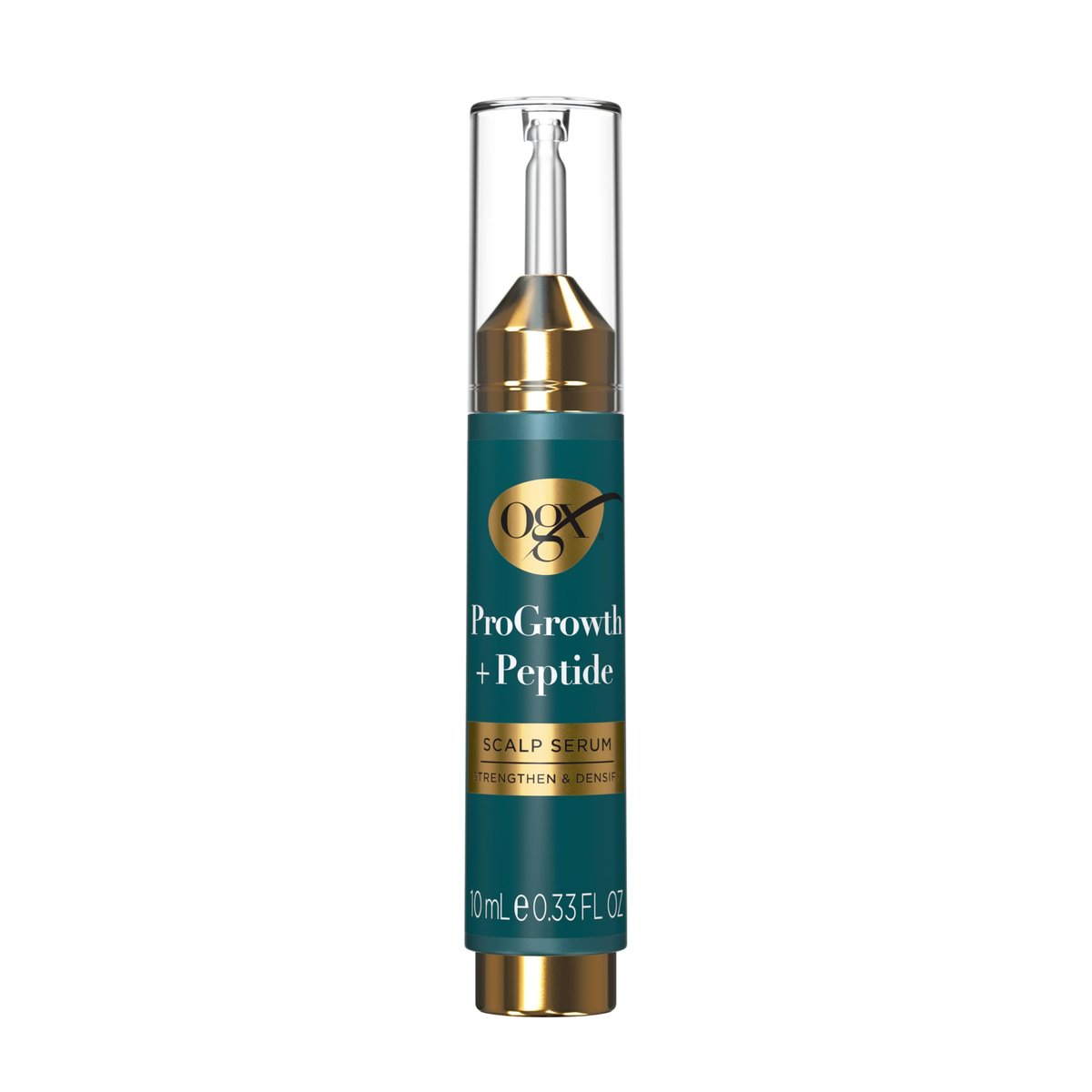 OGX ProGrowth + Peptid-Skalpserum – Stärkt und verdichtet das Haar durch Hydratation der Kopfhaut und Kräftigung der Haarwurzeln zur Unterstützung des natürlichen Haarwachstums, 10 ml