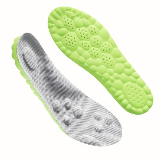 4D Pickleball Einlegesohlen für Damen und Herren – Memory Foam Sohlen Cloud Schuheinlagen – Zuschneidbare Stepper-Einlegesohlen gegen Fußschmerzen und Ermüdung (Grün, L)