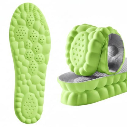 4D Pickleball Einlegesohlen für Damen und Herren – Memory Foam Sohlen Cloud Schuheinlagen – Zuschneidbare Stepper-Einlegesohlen gegen Fußschmerzen und Ermüdung (Grün, L)