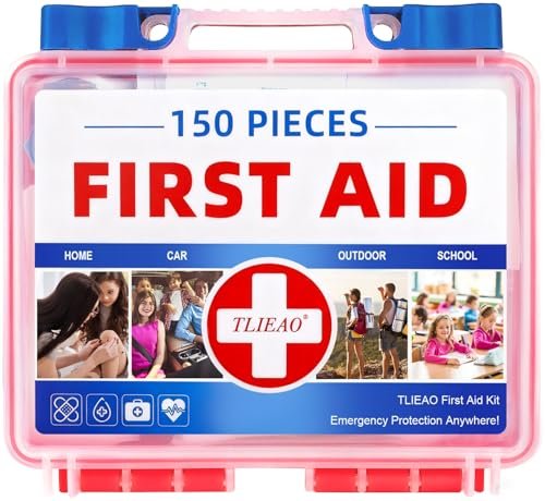 TLIEAO Mini Erste-Hilfe-Set – 150-teiliges Notfallset für Zuhause, Auto, Reisen, Camping, Wandern, Sport, Büro und Outdoor