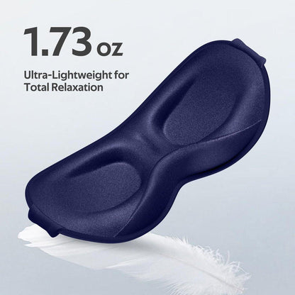 Vynix Schlafmaske für Männer und Frauen – 100% blickdichte Augenmaske für erholsamen Schlaf – 3D weiche Schlafmaske für Seitenschläfer – Druckfreies Augenpolster für Wimpernverlängerungen – Reise Essentials für Flugzeug, Blau