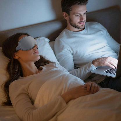 Vynix Schlafmaske für Männer und Frauen - 100% abgedunkelte Kühl-Augenmasken für den Schlaf - 3D-Schlafmaske für Seitenschläfer - Null Druck auf Wimpernverlängerungen - Augenabdeckung für Reisen im Flugzeug, Grau