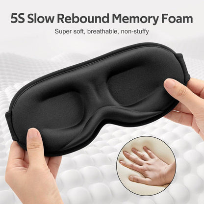 Vynix Schlafmaske für Männer und Frauen – 100% Lichtdichte 3D-Softmaske für Seitenschläfer, Null Druck auf Wimpernverlängerungen, Reise-Schlafmaske, Schwarz