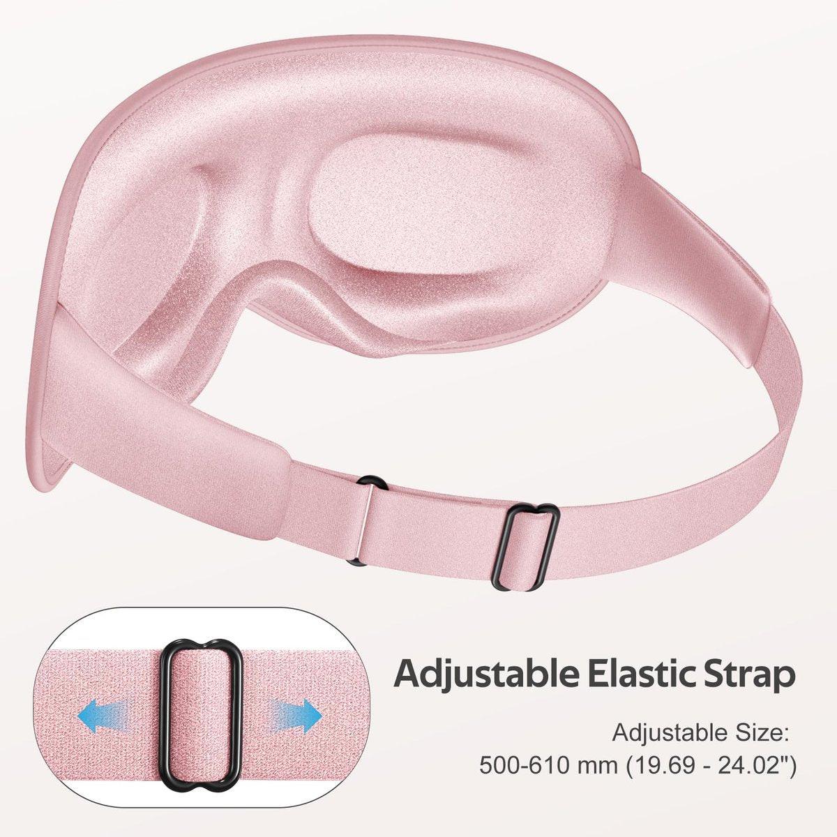 Vynix Schlafmaske für Damen und Herren – 100% lichtdichte Augenmaske für erholsamen Schlaf – 3D weiche Schlafmaske für Seitenschläfer – Null Druck auf Wimpernverlängerungen – Flugreise Essentials, Pink
