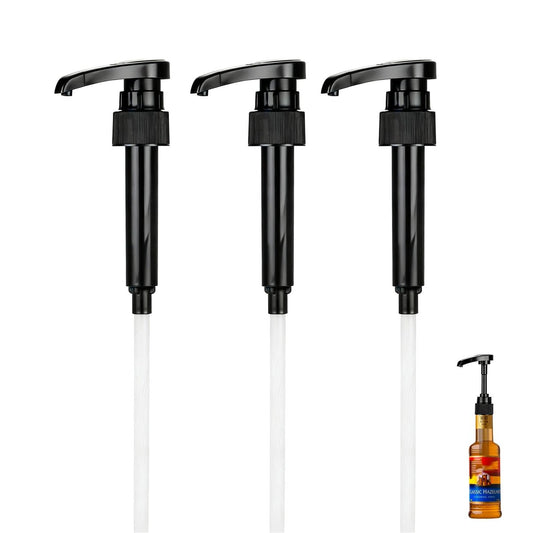 3er Set Sirup-Pumpe kompatibel mit Jordans Skinny und Torani, Kaffeesirup-Spender, passend für 350ml/12,7 oz Flaschen, präzise Dosierung, mit Verriegelung, einfach zu verwenden und zu reinigen, für Sirupflaschen