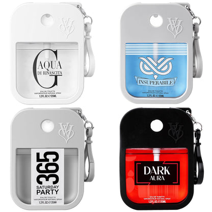 OFUN Parfüm Geschenkset für Männer – 4x35ml langanhaltendes Eau de Parfum Kollektion, Taschengröße – Ideal für Geburtstag, Vatertag, Weihnachten