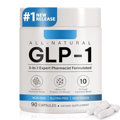 Bivinke GLP-1 Supplement für Frauen und Männer, Hunger- & Stoffwechselunterstützung – Unterstützt GLP1 auf natürliche Weise, mit Präbiotika- und Probiotika-Mischung (90 Kapseln)
