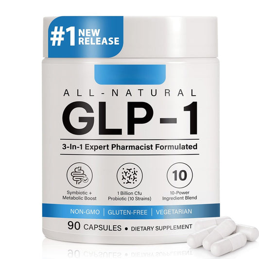 Bivinke GLP-1 Supplement für Frauen und Männer, Hunger- & Stoffwechselunterstützung – Unterstützt GLP1 auf natürliche Weise, mit Präbiotika- und Probiotika-Mischung (90 Kapseln)