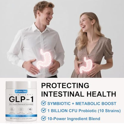 Bivinke GLP-1 Supplement für Frauen und Männer, Hunger- & Stoffwechselunterstützung – Unterstützt GLP1 auf natürliche Weise, mit Präbiotika- und Probiotika-Mischung (90 Kapseln)
