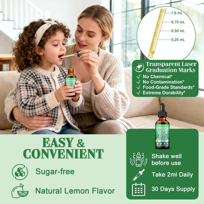 Liposomales Lysin 1000 mg flüssige Tropfen, 16-in-1 L-Lysin Nahrungsergänzungsmittel für Kinder und Erwachsene, Echinacea & Holunderbeere mit Vitamin C, B6, D3, B12 & Zink für Kollagen, Lippen-, Haut- und Immununterstützung, 1 Packung