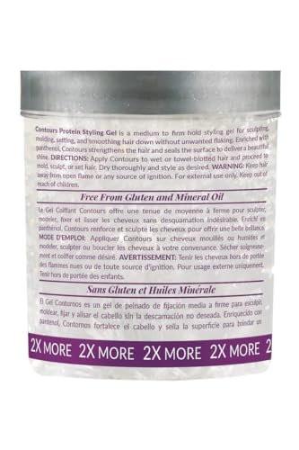 Design Essentials Contours Protein Styling Gel – Mittlerer Halt für entspanntes & natürliches Haar, 946 ml