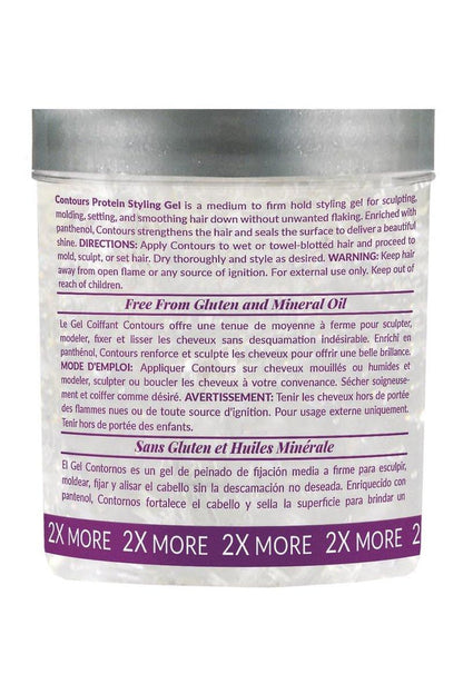 Design Essentials Contours Protein Styling Gel – Mittlerer Halt für entspanntes & natürliches Haar, 946 ml
