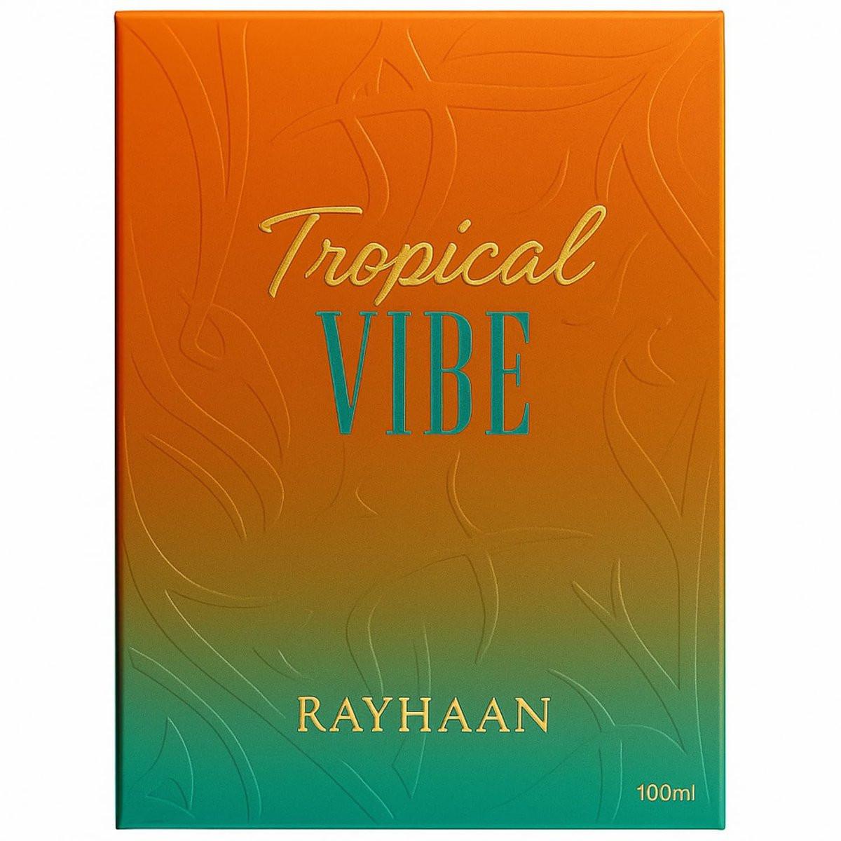 Rayhaan Tropical Vibe Eau de Parfum – Fruchtig, Blütig, Frisch, Woody – Langanhaltender Duft für Jeden, 100 ml