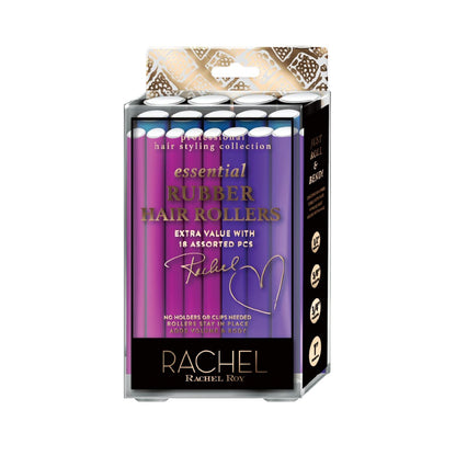 Rachel Roy Flexi Rods Schaumstoff-Haarrollen – 1/2" 5/8" 3/4" 1" Durchmesser – 18-teiliges Set professionelle Gummihaarrollen für langes, mittleres und kurzes Haar, Lockenwickler zum Schlafen für Frauen