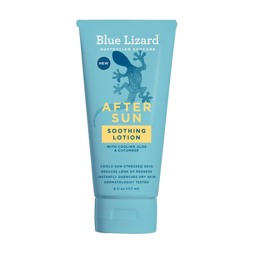 BLUE LIZARD After Sun Soothing Lotion – Leichte Formel mit Sheabutter, beruhigt und spendet Feuchtigkeit, reduziert Rötungen, sofortige Hydratation, vegan, hypoallergen, 177 ml
