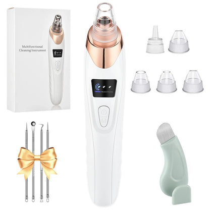 2026 Poren-Vakuum – Mitesserentferner mit 3 einstellbaren Saugstufen, USB-wiederaufladbar, 5 austauschbare Aufsätze für die Tiefenreinigung des Gesichts, inklusive Mitesserspatel für Damen und Herren