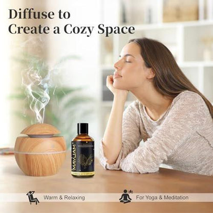 MAYJAM Oud Warmth Duftöl – 100 ml – Langanhaltendes ätherisches Öl für Diffuser, Seifen- und Kerzenherstellung
